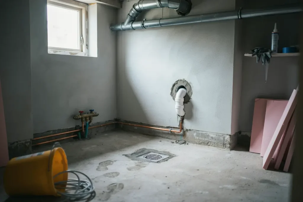 flytta tv ttstugan till k llaren s planerar du h ltagning f r avlopp vatten och ventilation