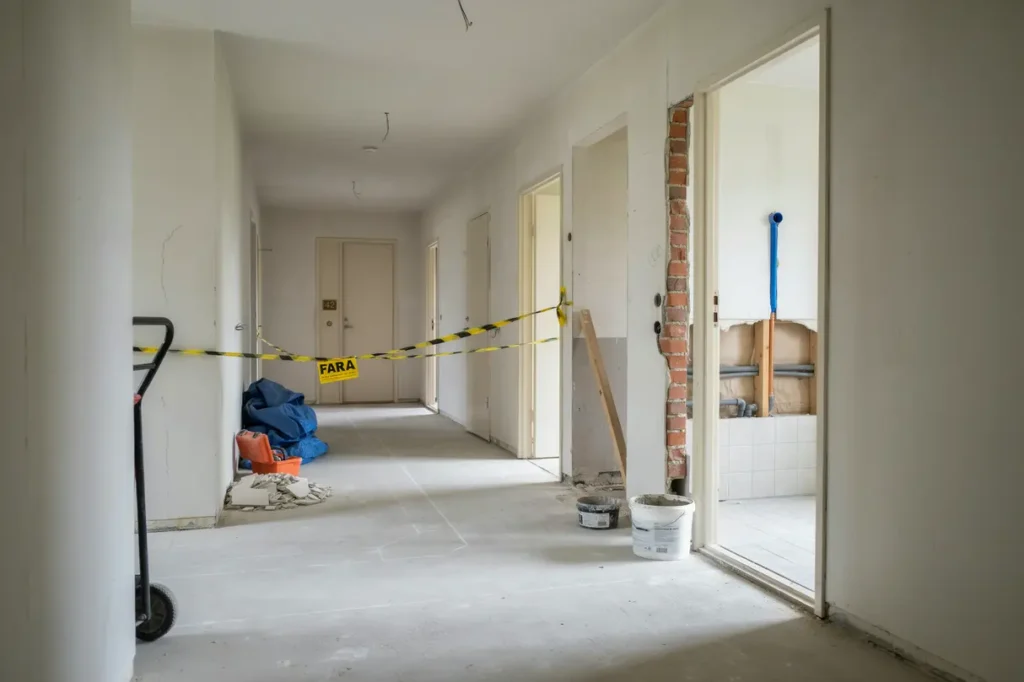 selektiv rivning inf r stambyte i flerbostadshus i skarpn ck stockholm